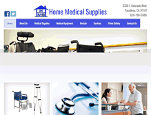 Tablet Screenshot of homemedicalsuppliespasadena.com